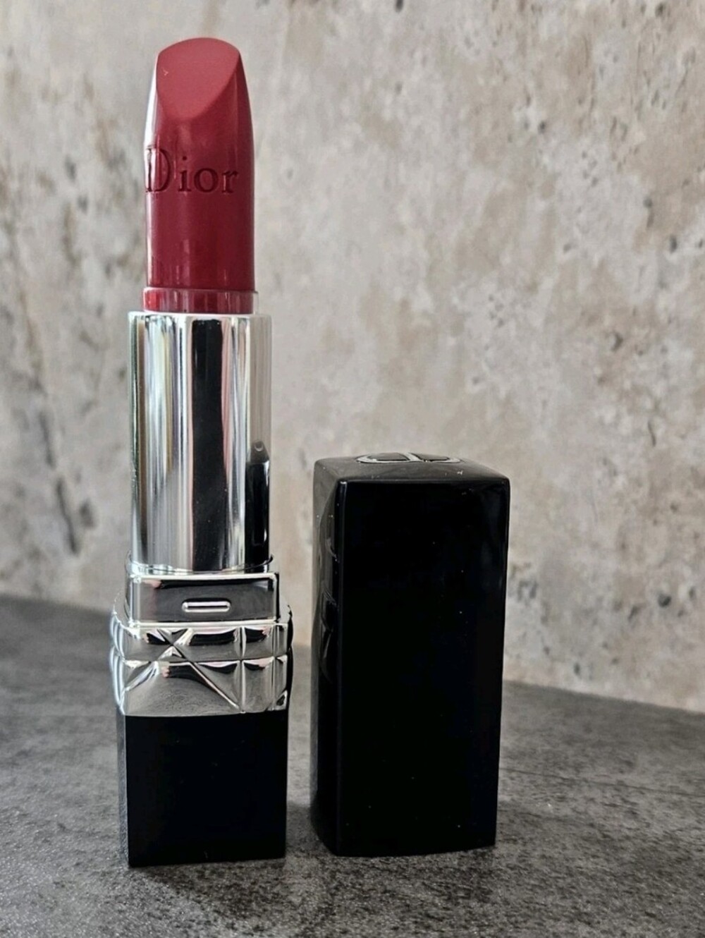 Dior #852 PLAZA Rouge Dior Lipstick .12 oz Full Size NWOB!